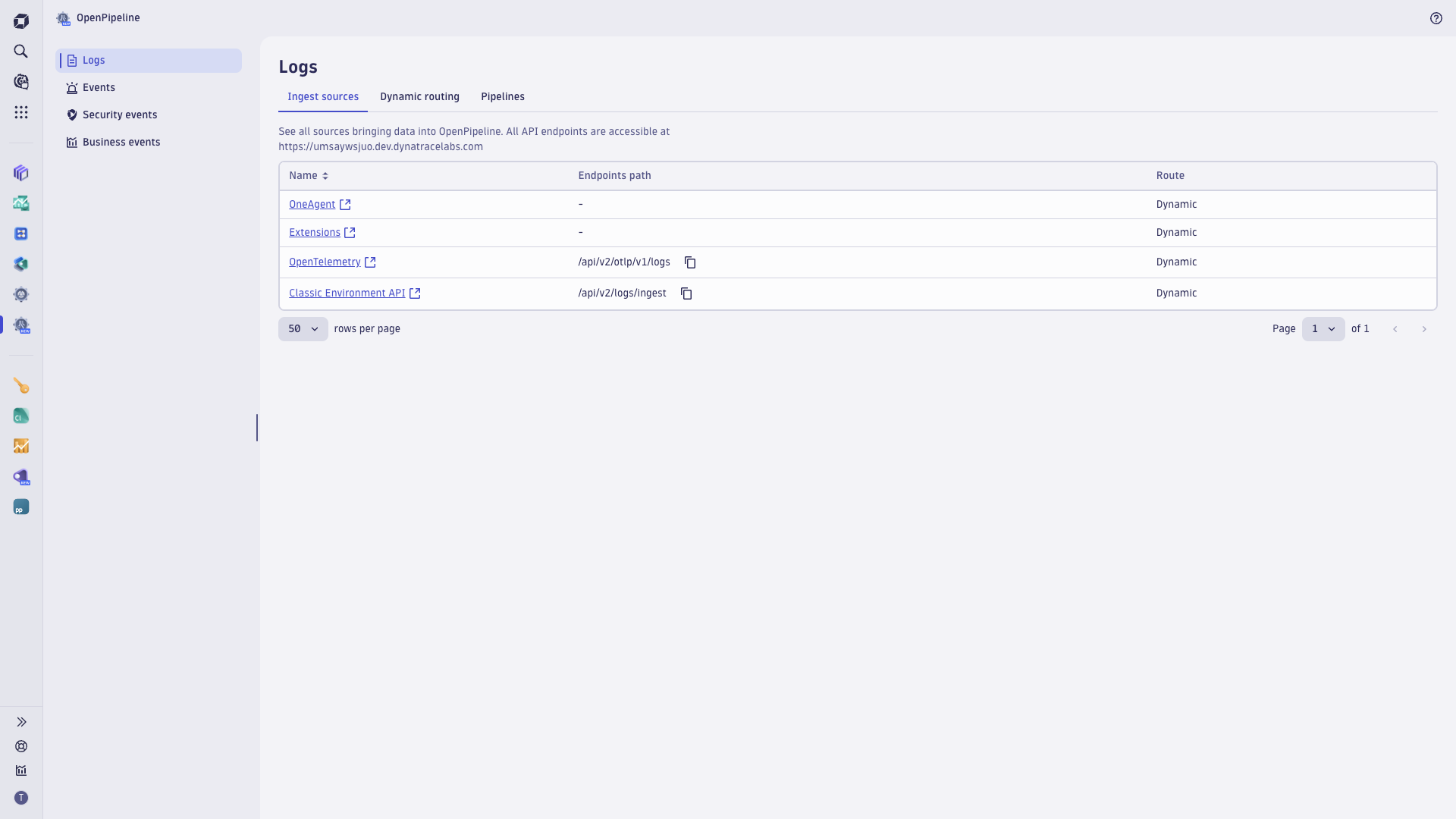 Define ingest sources of log data