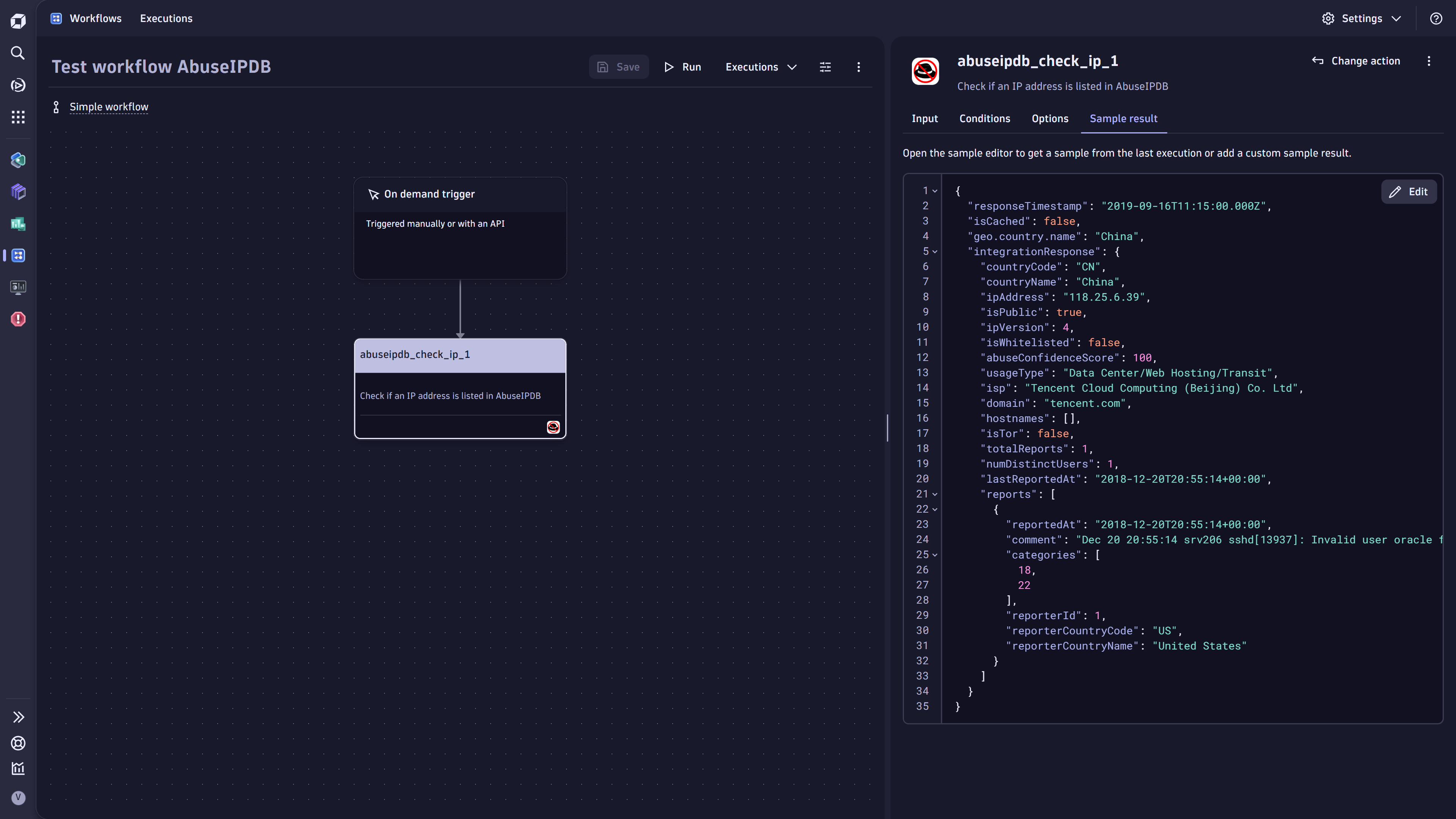 Sample IP-enrichment workflow.