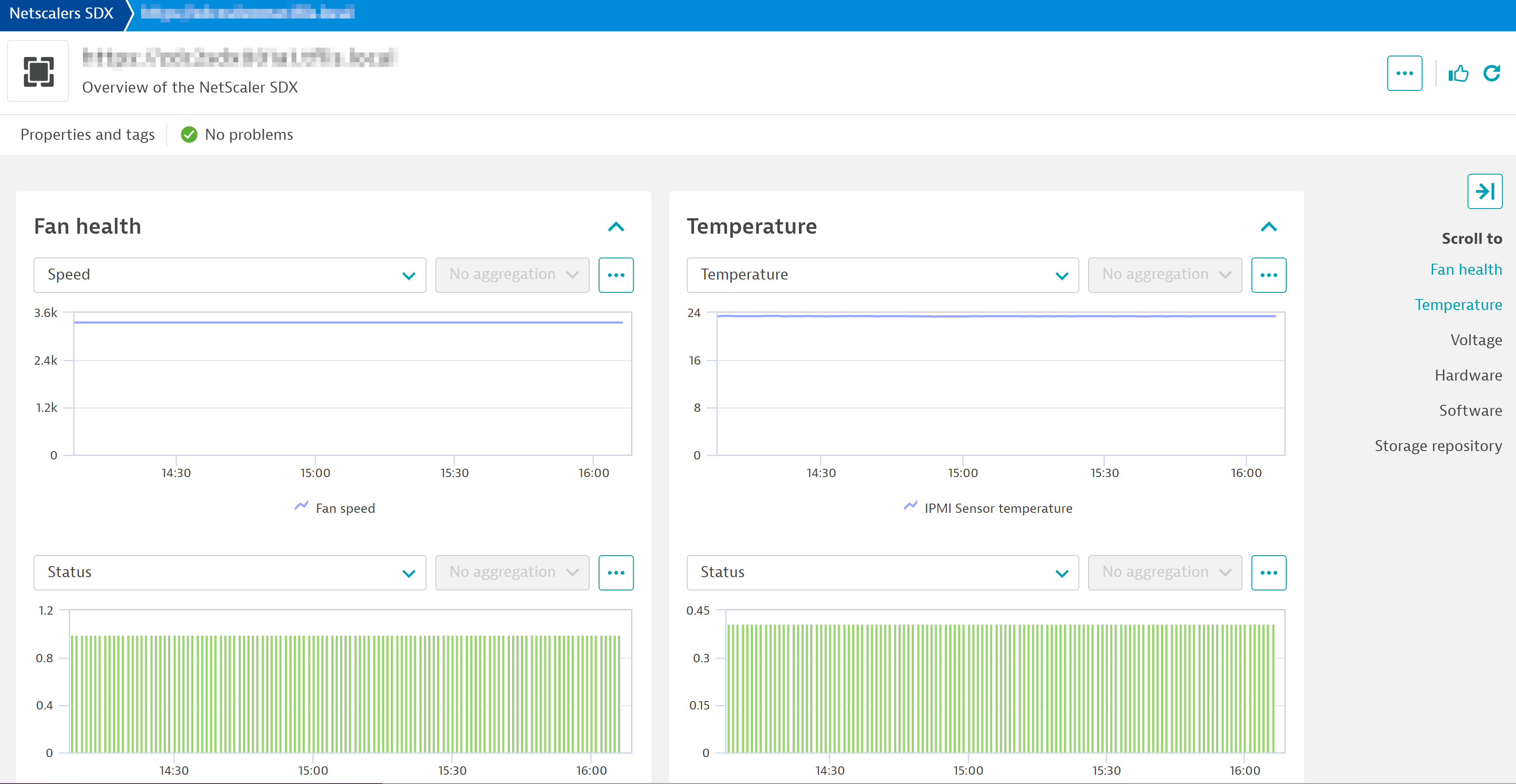 NetScaler SDX device unified analysis screen