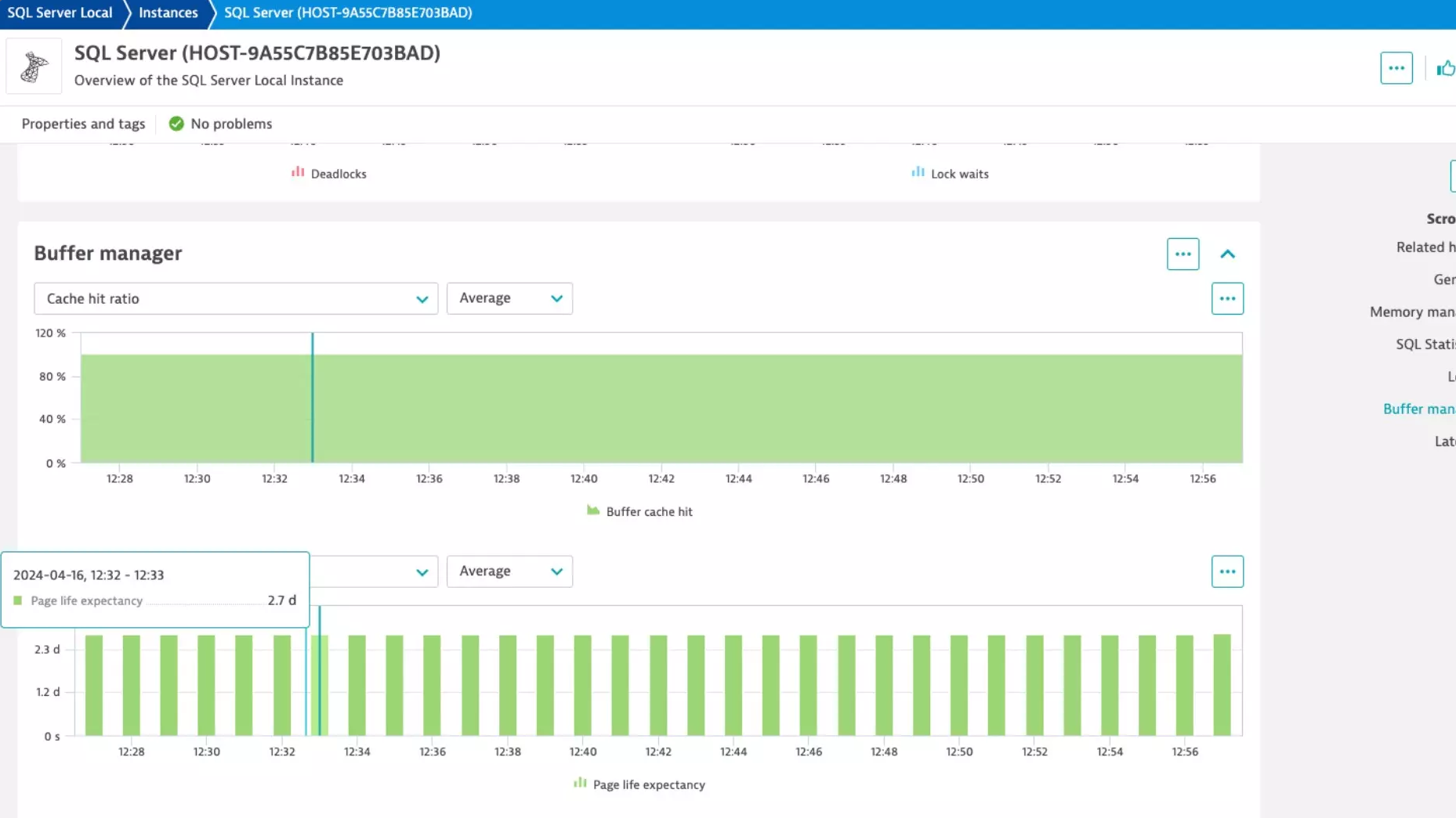 Unified analysis screen metrics 2