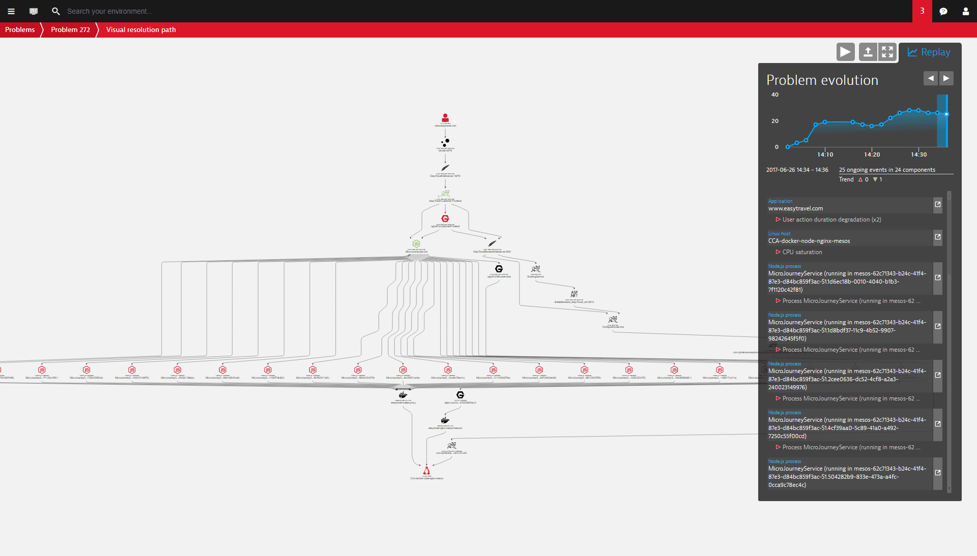 The visual resolution path of Dynatrace