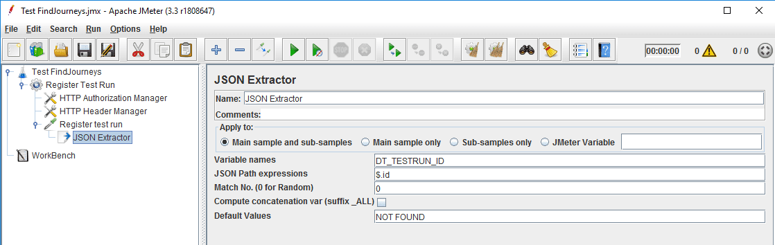 Extract test ID