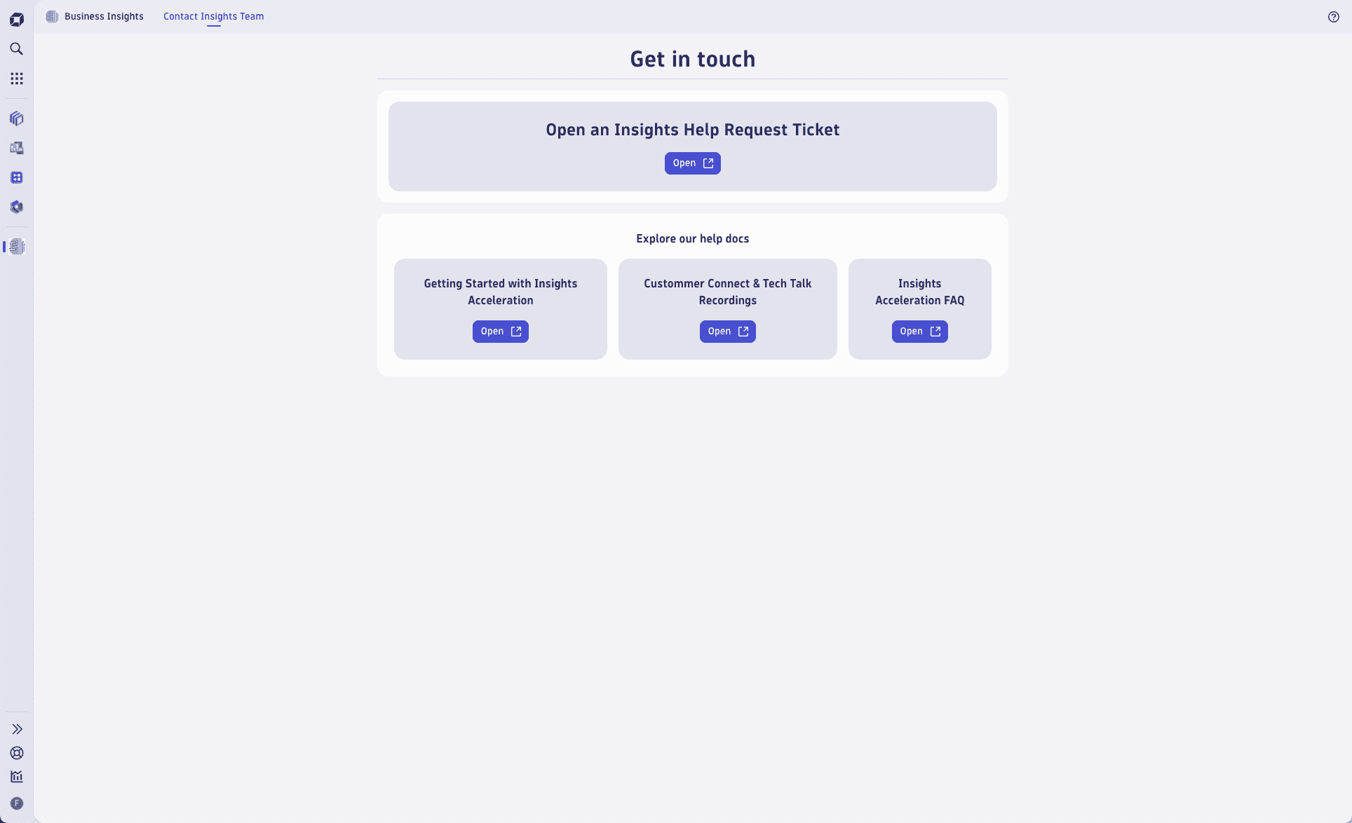 Business Insights feedback