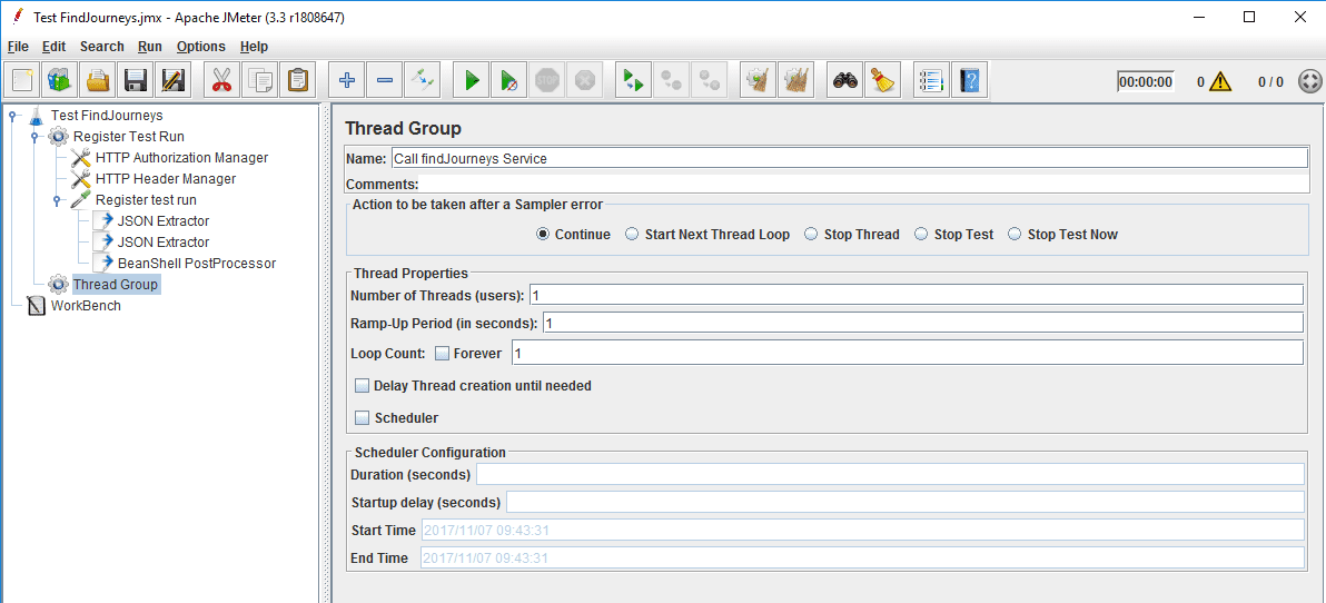 Create ThreadGroup for easyTravel call