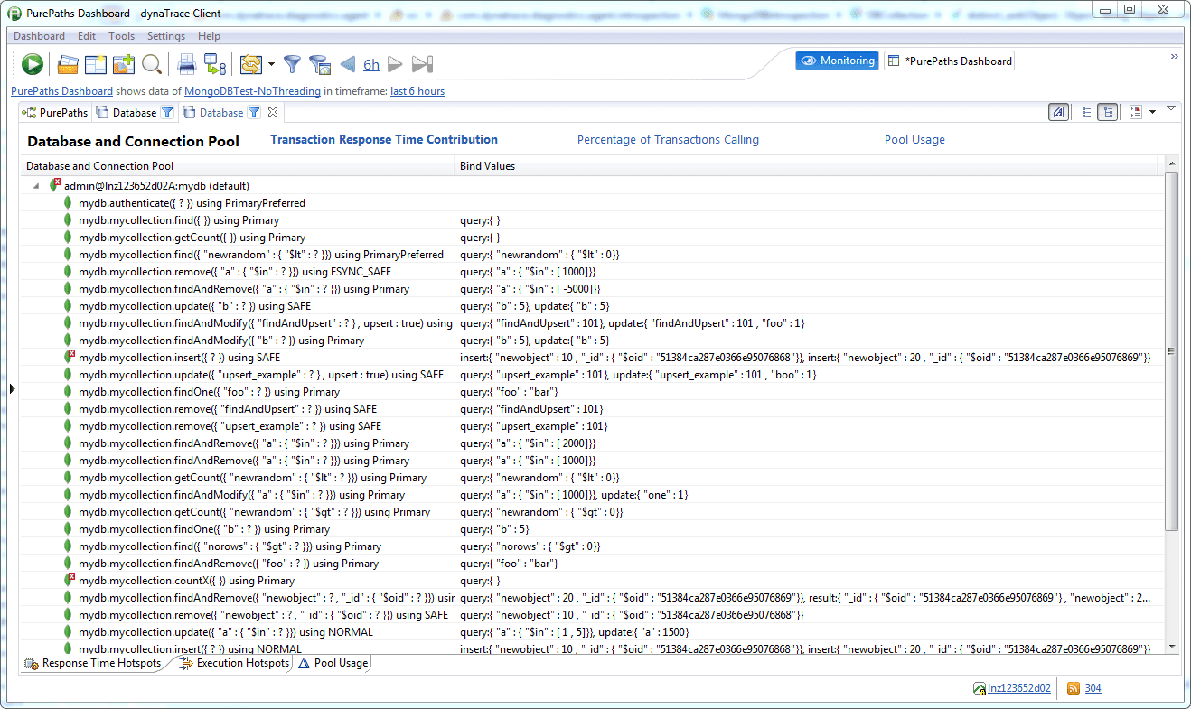 Database dashlet with bind values - grouping enabled