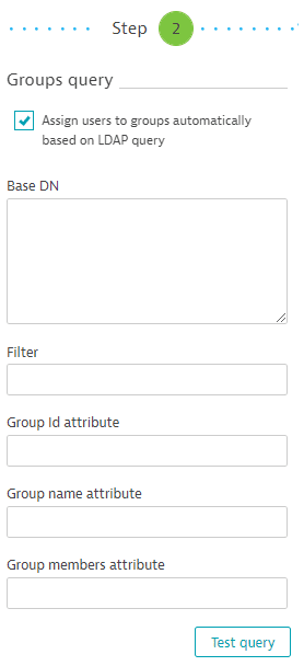 Groups query settings