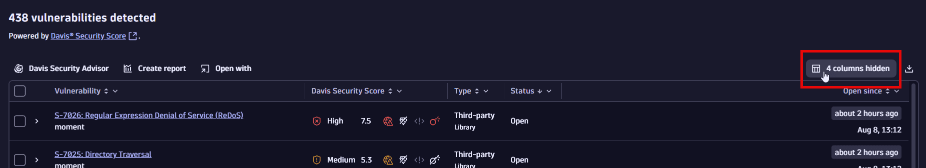 format table