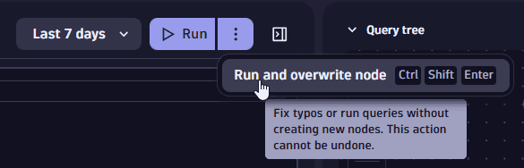 run and overwrite node