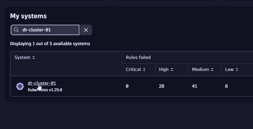 filter by system