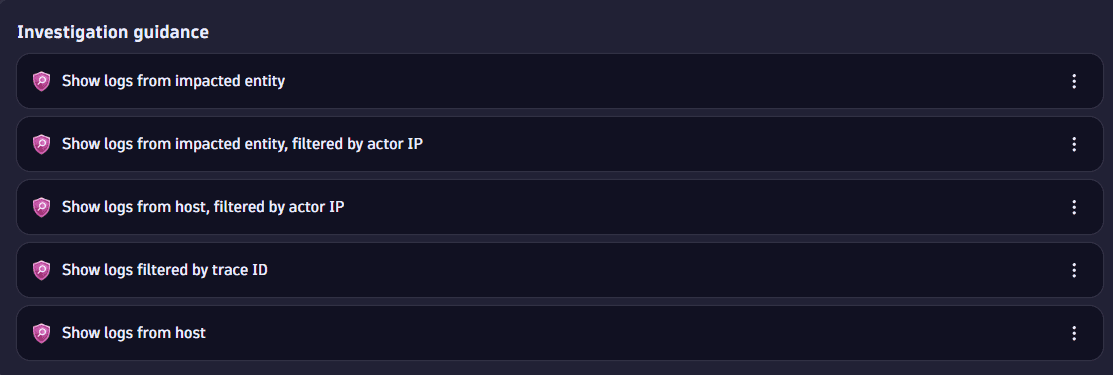 investigation guidance