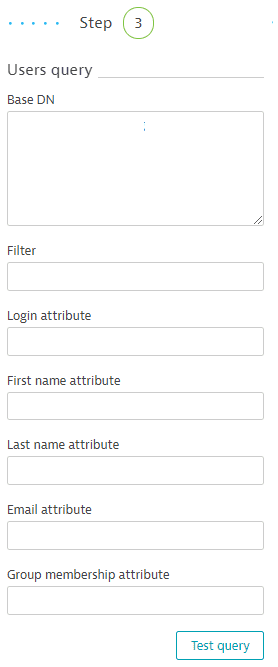 Users query settings
