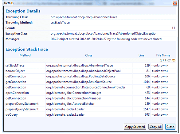 AbandonedTrace.setStackTrace is the method that creates exception objects and, with that, creates additional overhead.