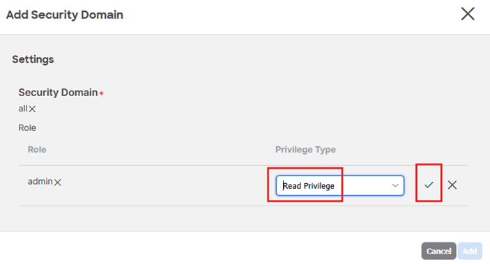 Confirm Read Privilege