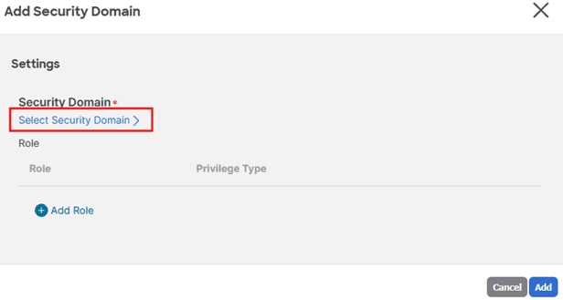 Select Security Domain
