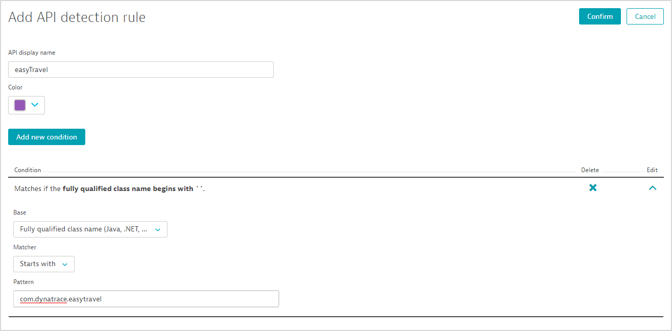 Add API detection rule