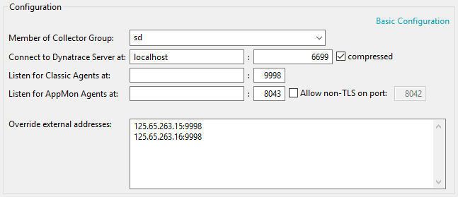 Advanced configuration
