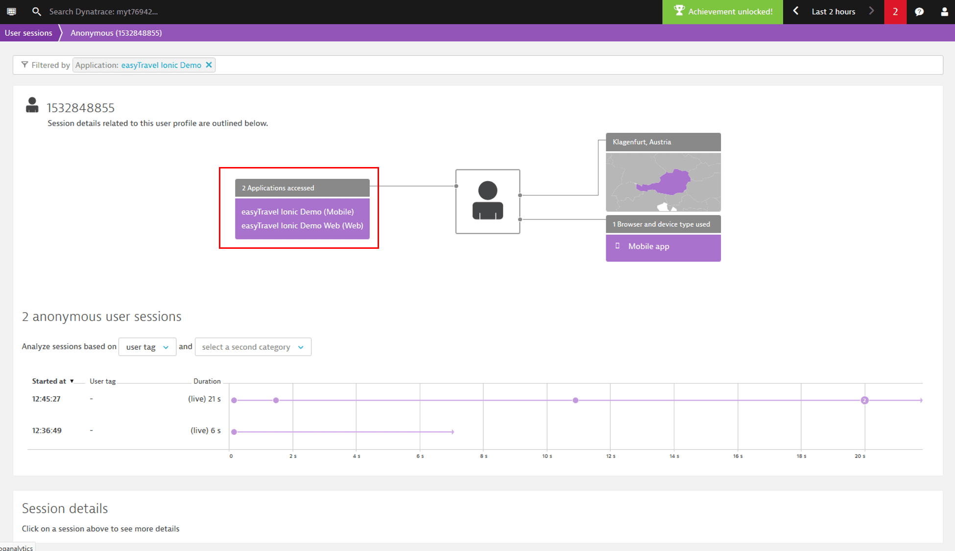 Analyze user