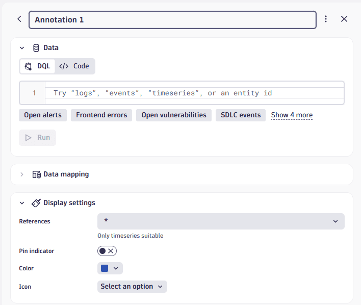 Annotations: create annotation: initial edit panel