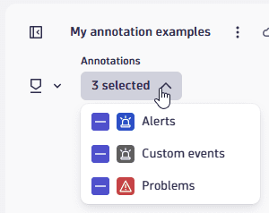 Annotations: global selector: selection menu