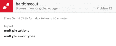 Browser monitor global outage