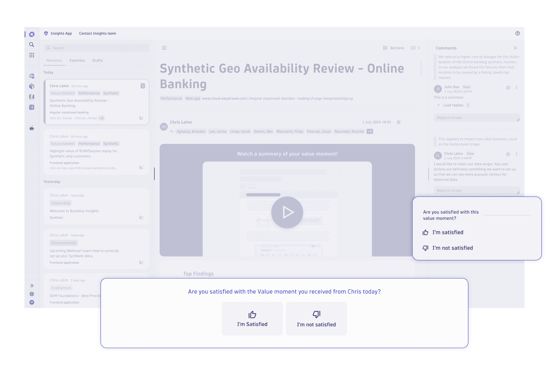Business Insights feedback