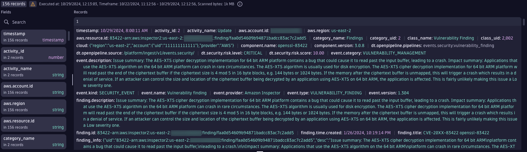 most recent vulnerability findings