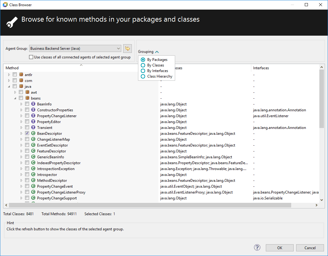 Class Browser