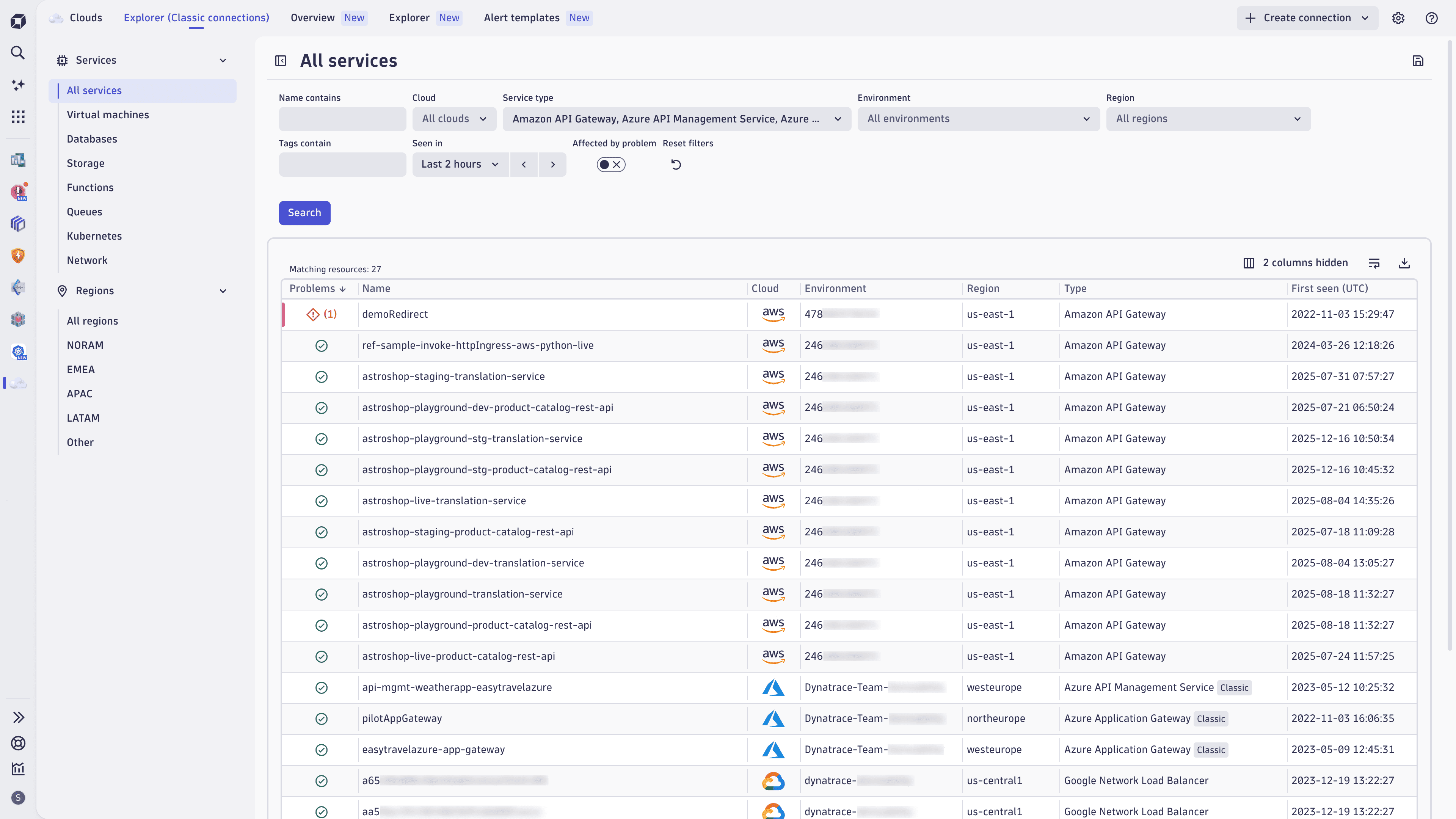 Clouds app | Explorer (Classic connections)