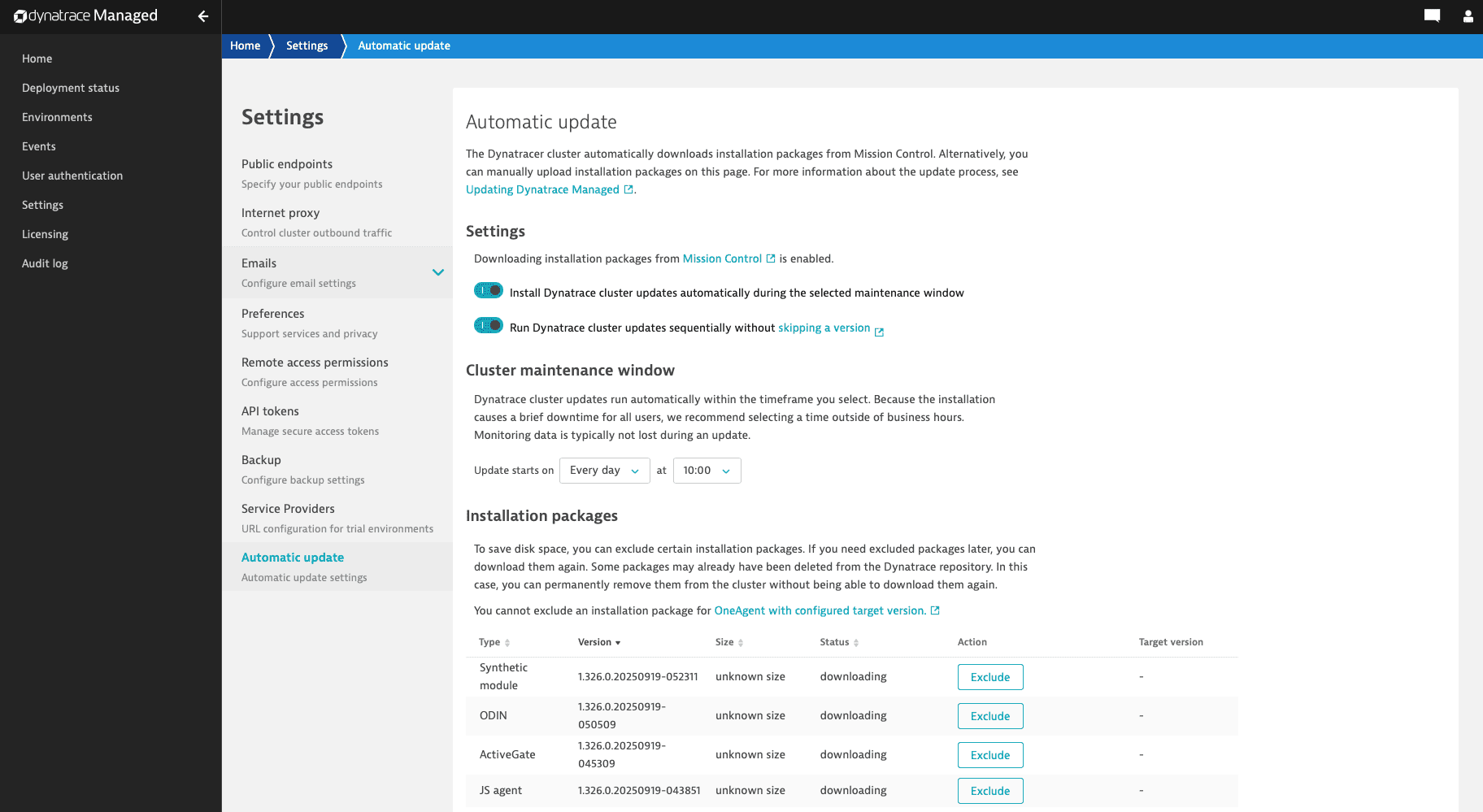 CMC automatic updates
