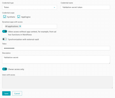Credential vault — Dynatrace Docs