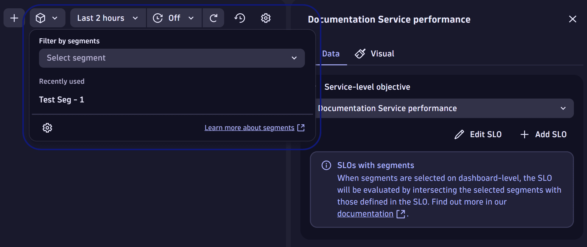 Add segments filter to Dashboard-level SLO