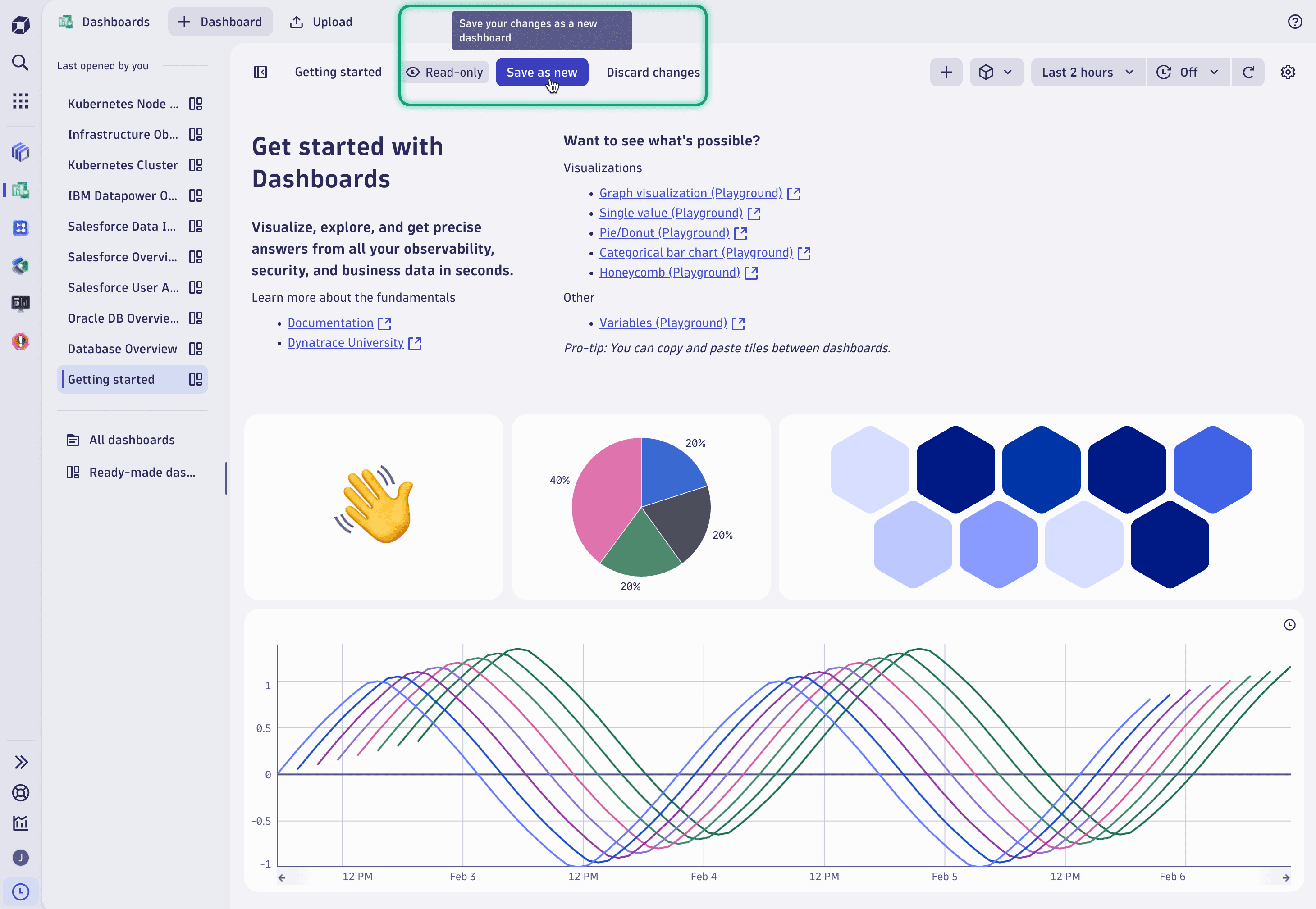 Improved collaboration on shared dashboards and notebooks