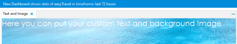 Text and image dashlet