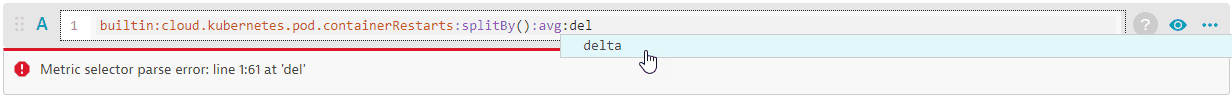 Data explorer: Example: Delta: 5
