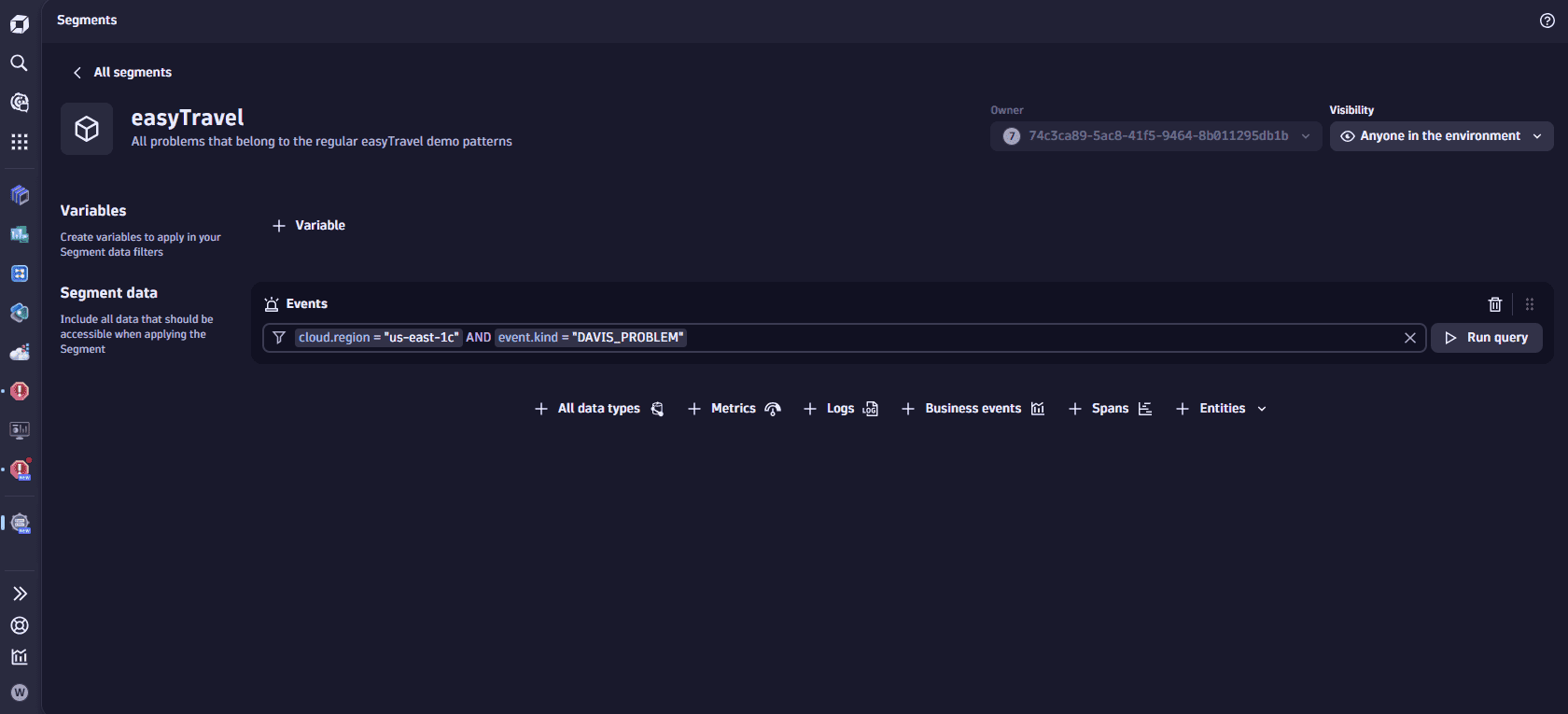 Define a Segment for filtering Problems