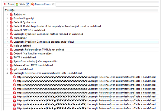 Getting detailed error information from every browser and every end user makes it easy to identify deployment problems that haven't been found in testing.