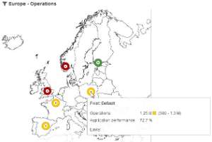 Example report with graphical representation of regions