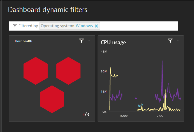 Dashboard dynamic filters: after filtering dashboard