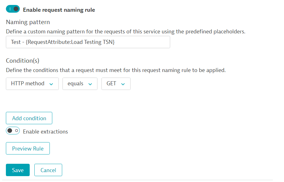 Loadtesting request naming rule