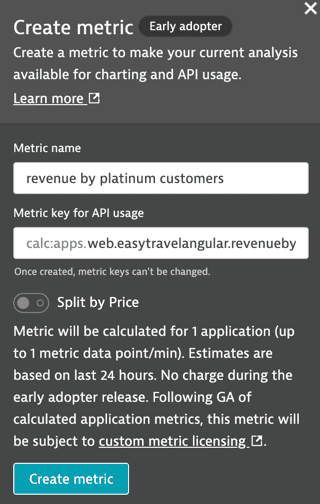 Example - Create a metric