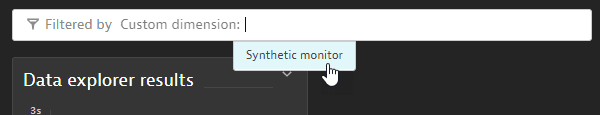 Dashboard filter - now you can filter tiles on dashboard by Synthetic monitor
