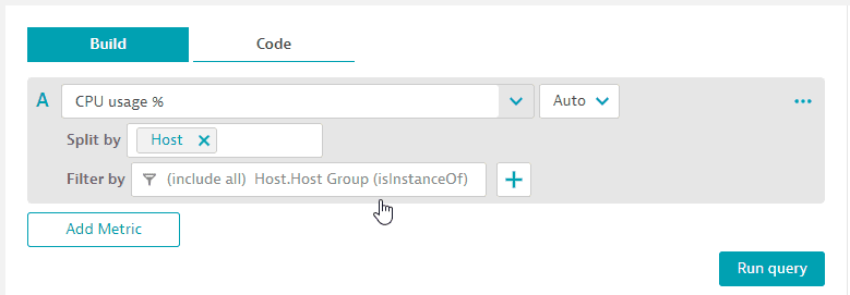 Host metric is extended by host group.