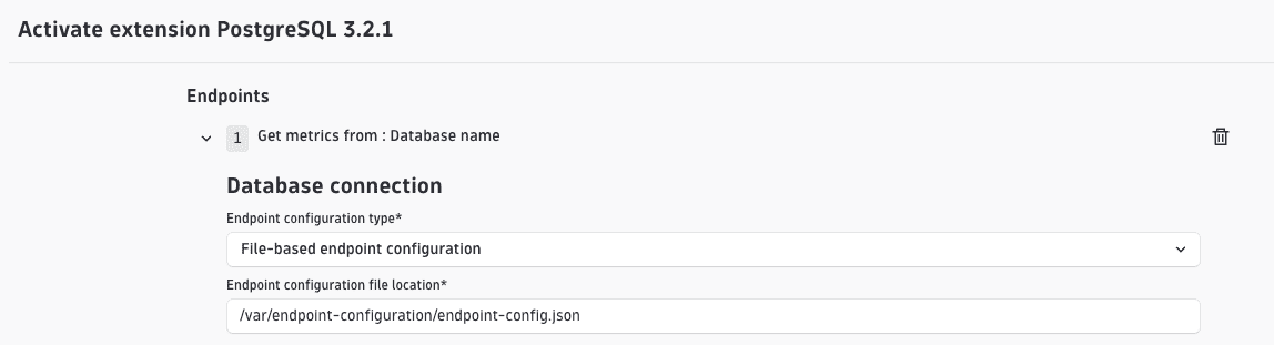 File-based endpoint configuration in the extension UI