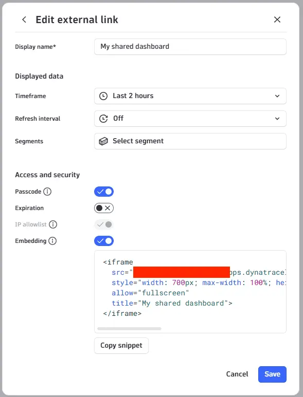 Embedding selected