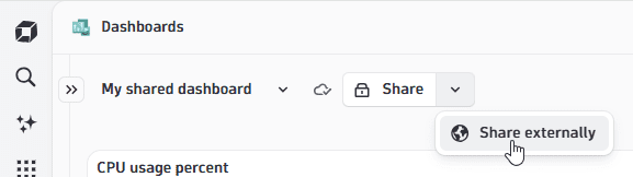 Select "Share externally"