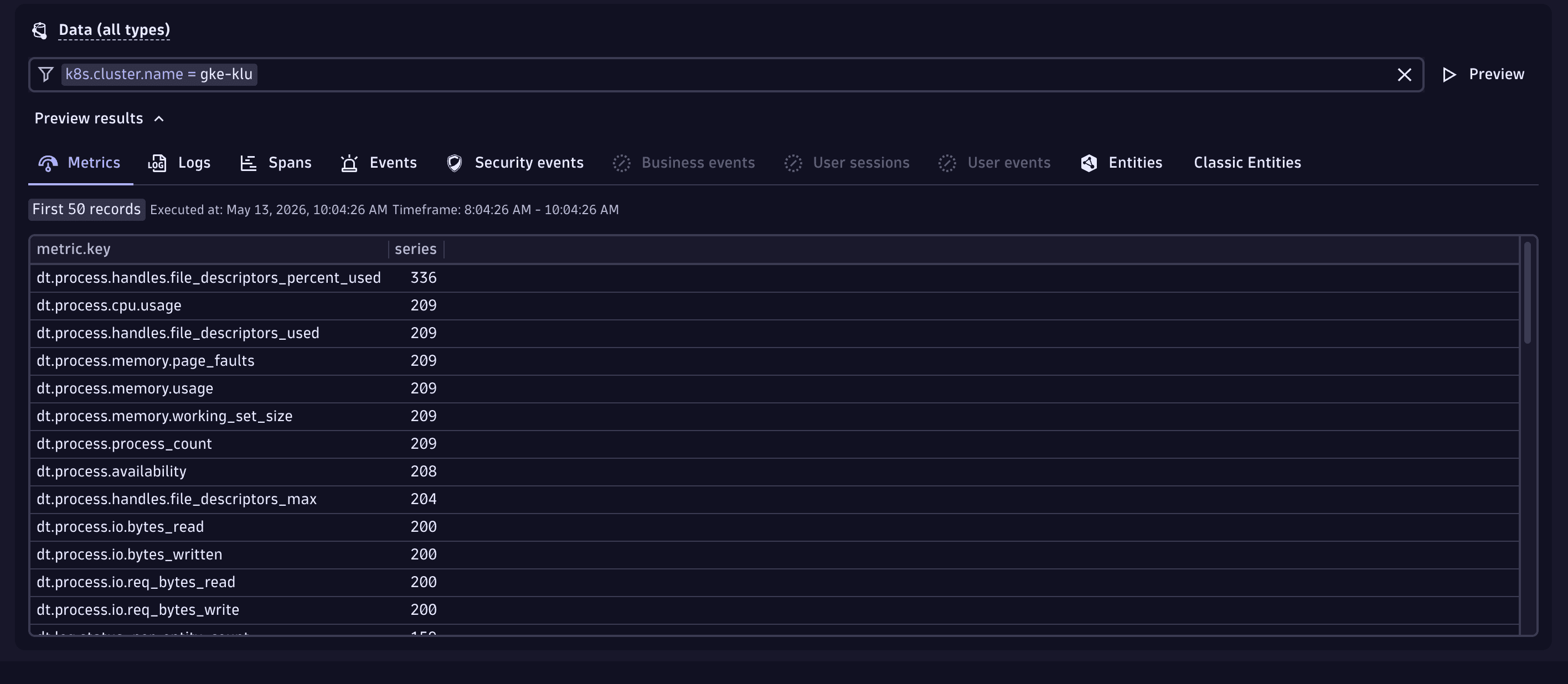 Filter results for segment