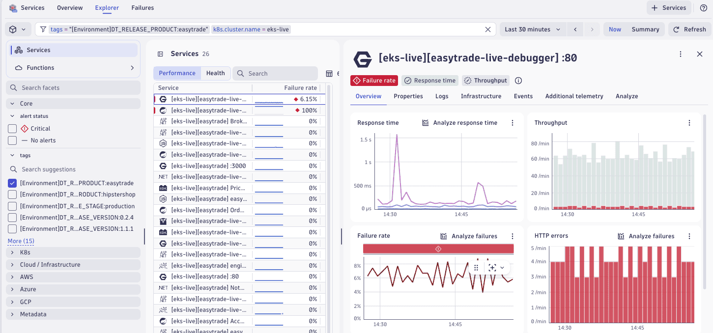 filtering by release and namespace