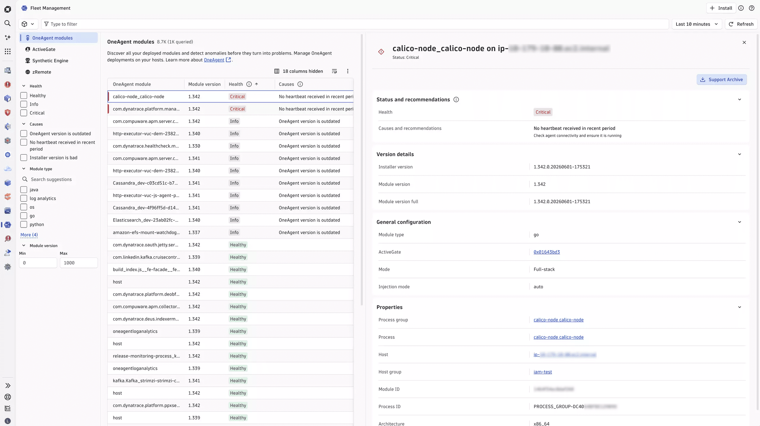 Discover deployed OneAgent modules and ActiveGates