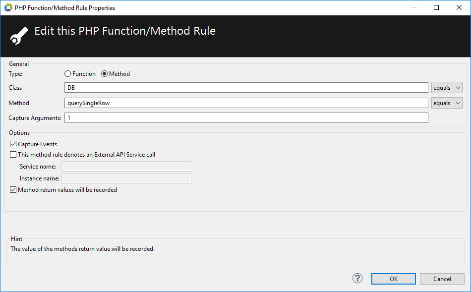 Function/Method rule properties