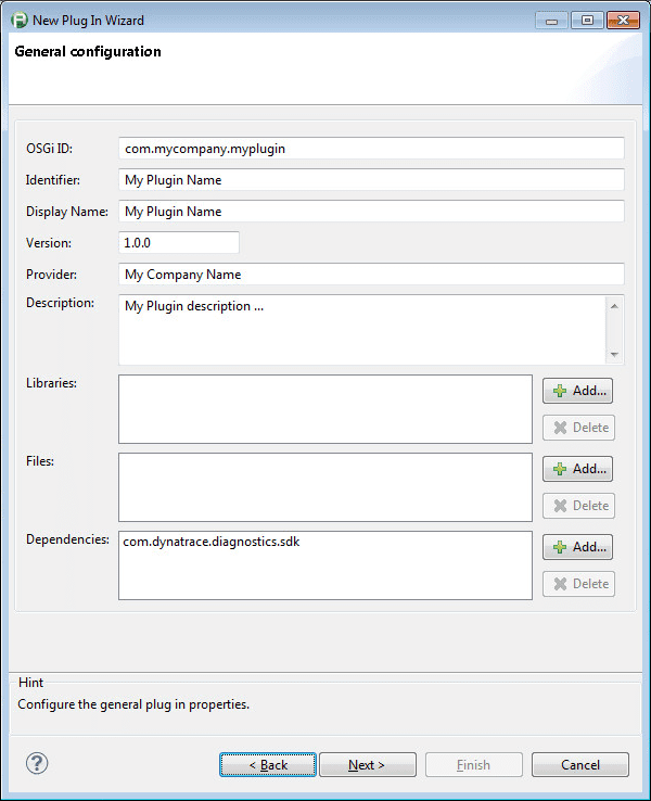 General configuration - monitor/task/action